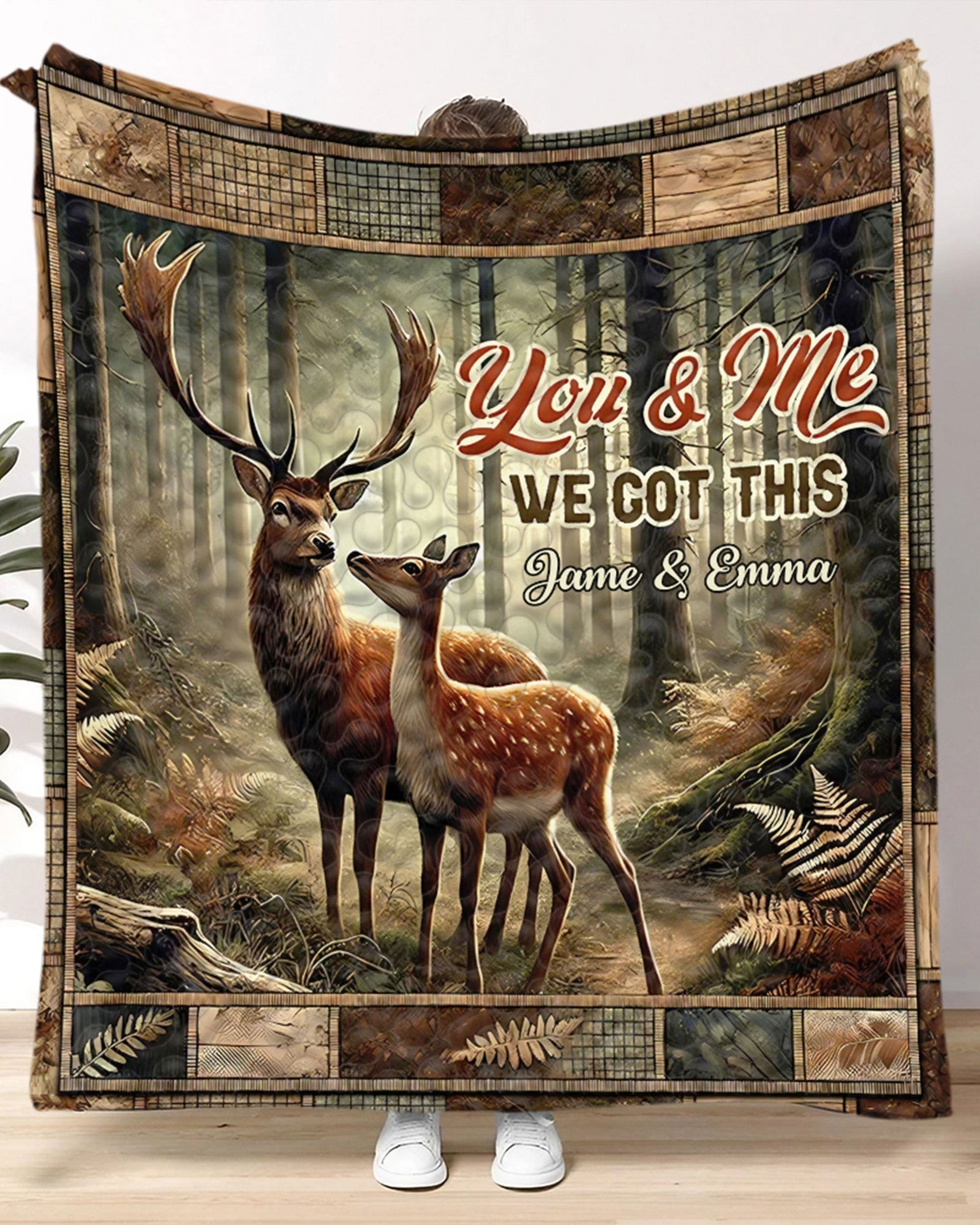 BLISSCORNERS PERSONALIZED YOU AND ME WE GOT THIS FLEECE BLANKET