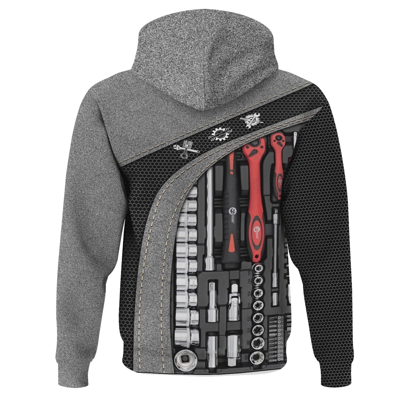 Blisscorners Mechanic Shirt Tools Design, Adjustable Wrench, Socket Set, Gear Icons, Cool Work Shirt For Men, Mechanics & Auto Enthusiasts, Perfect Gift