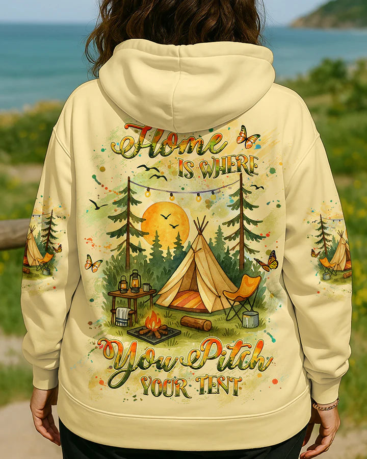 BLISSCORNERS HOME IS WHERE YOU PITCH YOUR TENT ALL OVER PRINT