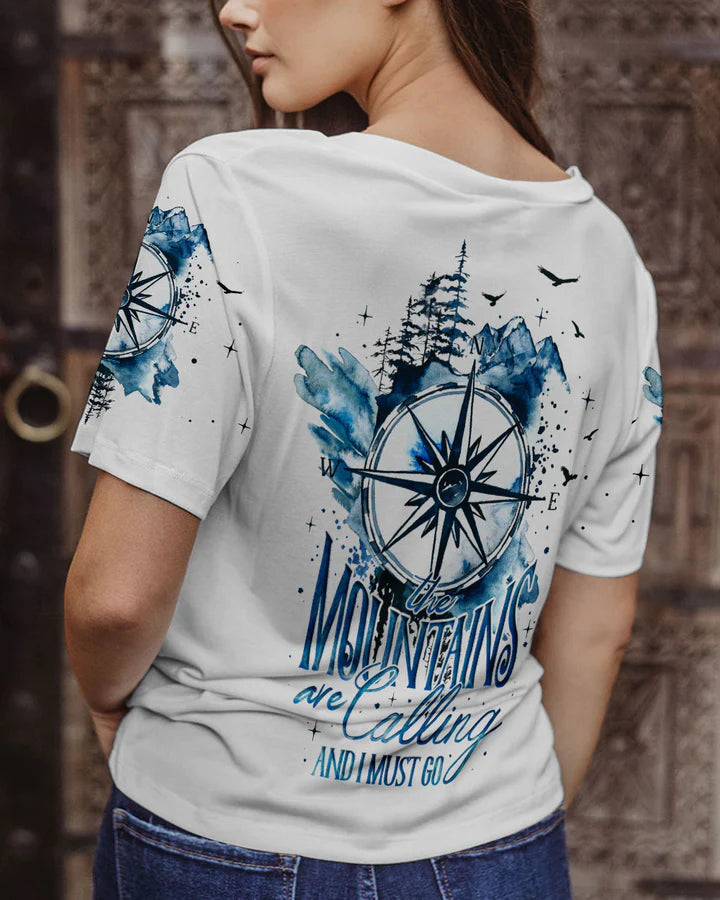 BLISSCORNERS THE MOUNTAINS ARE CALLING ALL OVER PRINT