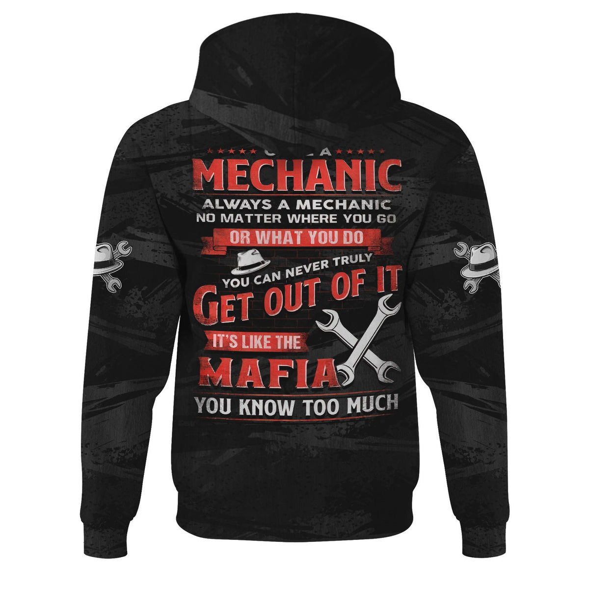 Blisscorners Personalized Mechanic T Shirt Custom Name Funny Auto Repair Garage Workwear Mafia Quote Tee Car Repair Wrench Shirt Gift for Men Dad
