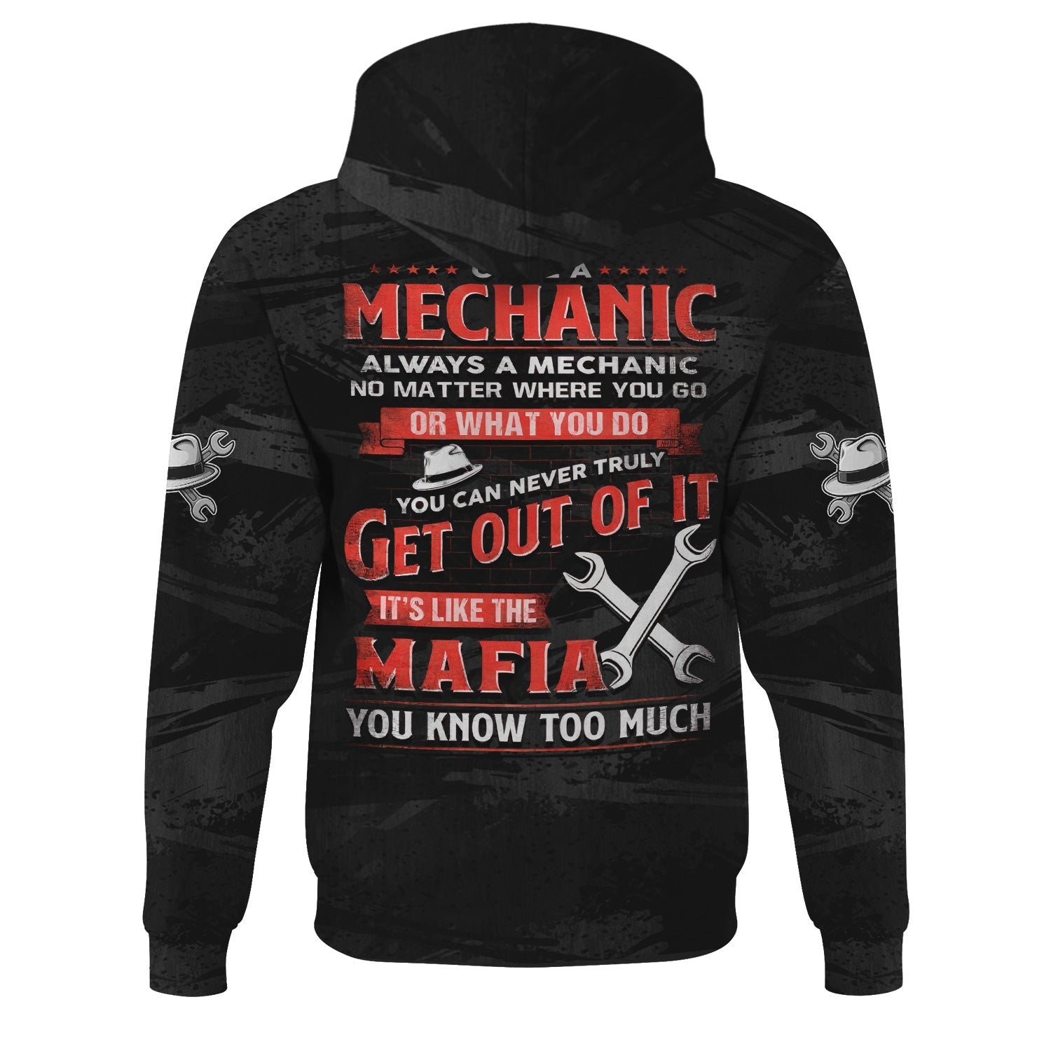 Blisscorners Personalized Mechanic T Shirt Custom Name Funny Auto Repair Garage Workwear Mafia Quote Tee Car Repair Wrench Shirt Gift for Men Dad