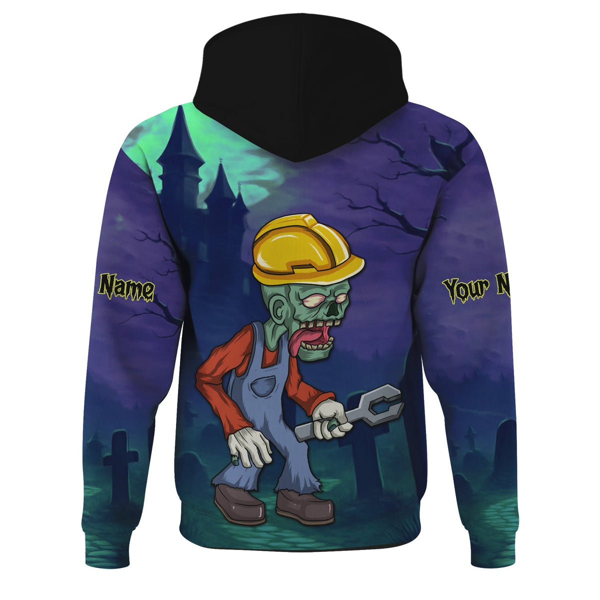 Blisscorners Custom Name Zombie Mechanic T Shirt Haunted House Halloween Shirt For Mechanic