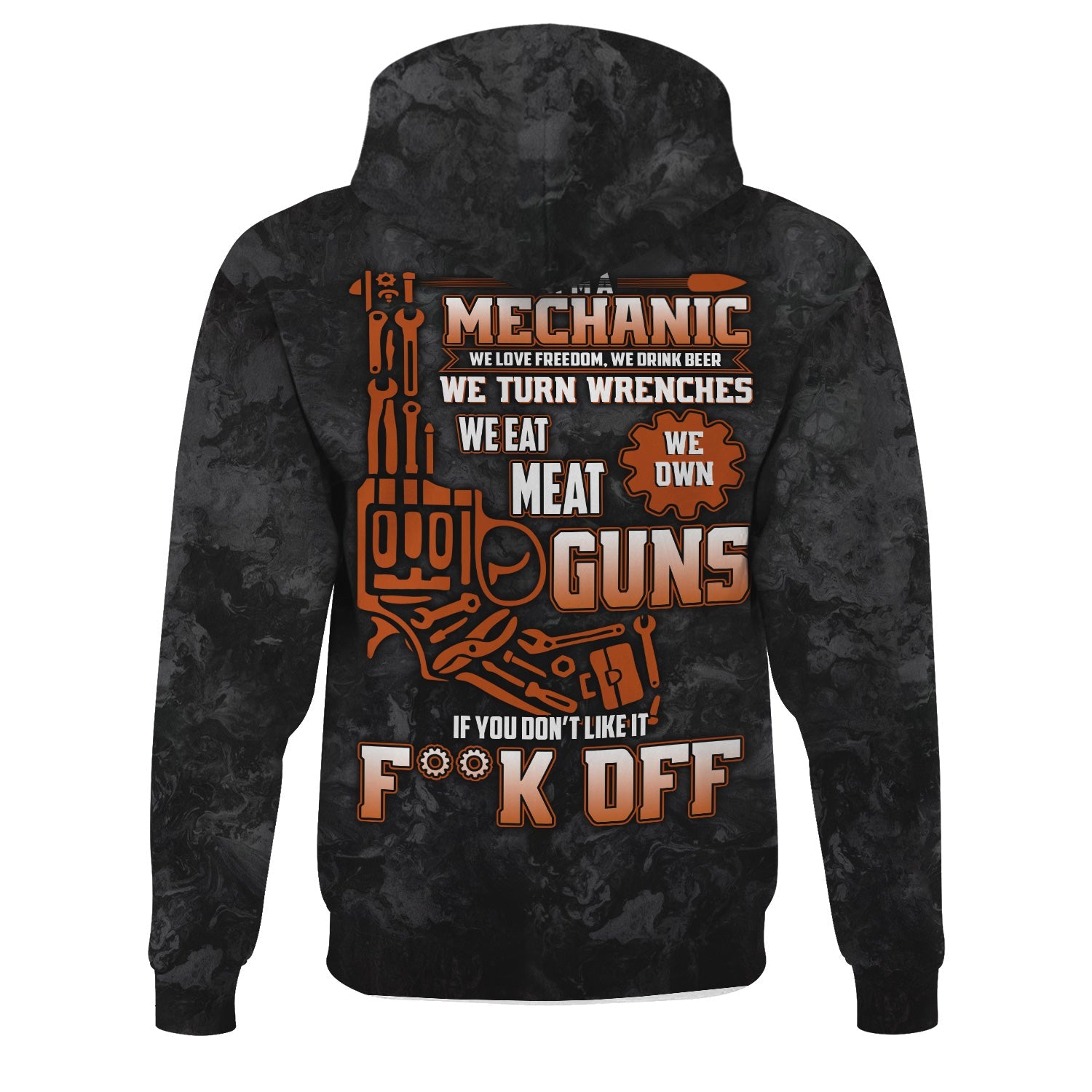 Blisscorners Funny Mechanic T Shirt We Love Freedom We Drink Beer We Turn Wrenches Auto Repair Garage Workwear Tee Patriotic Gift For Men Dad Husband