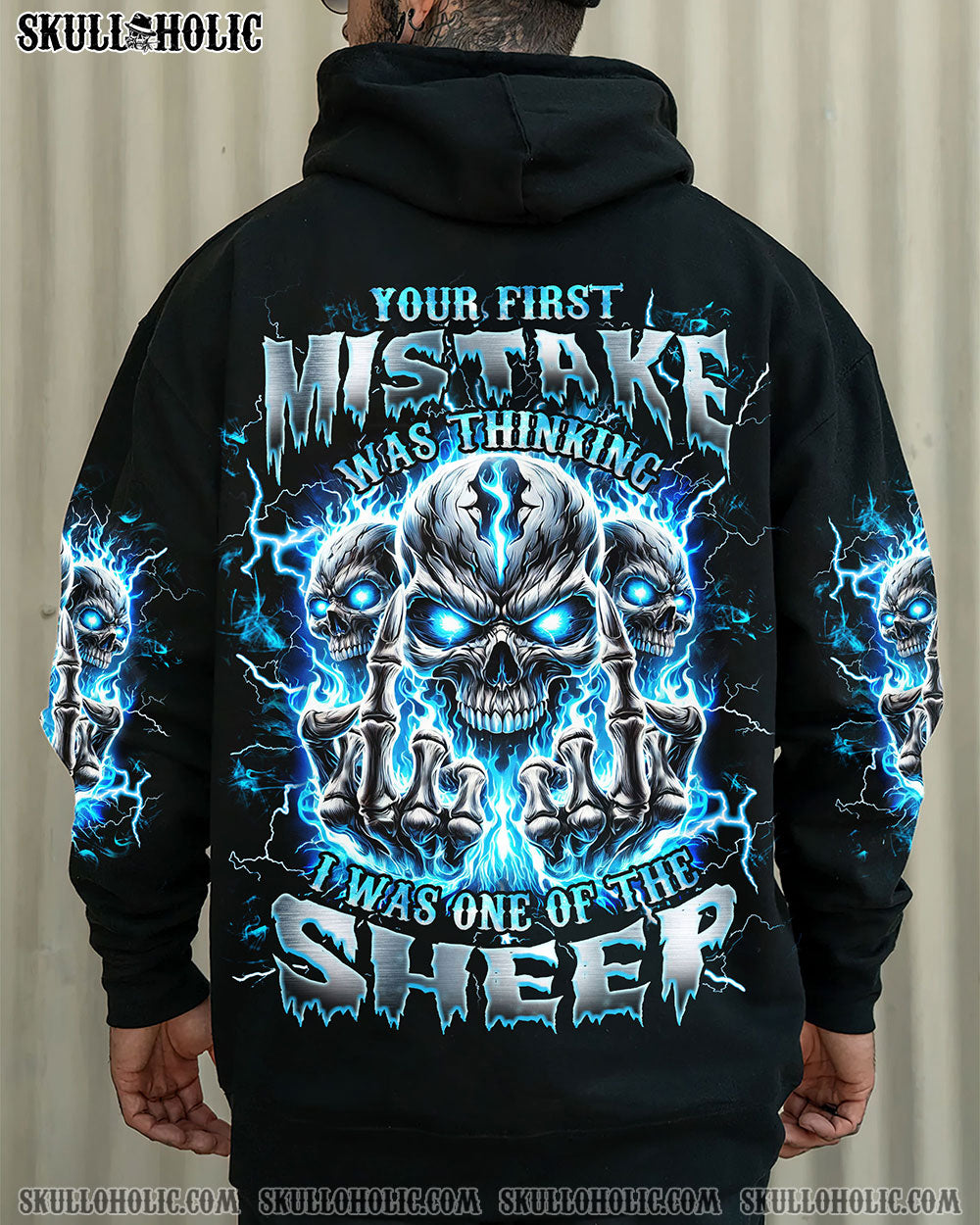 BLISSCORNERS YOUR FIRST MISTAKE MADLY FIRE SKULL ALL OVER PRINT