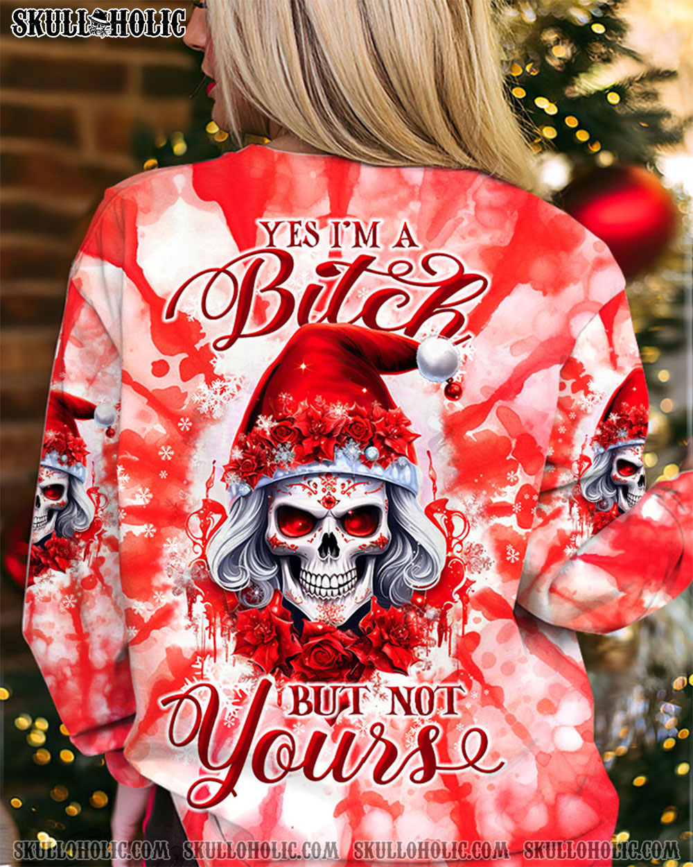 BLISSCORNERS YES I'M A B BUT NOT YOURS CHRISTMAS ALL OVER PRINT