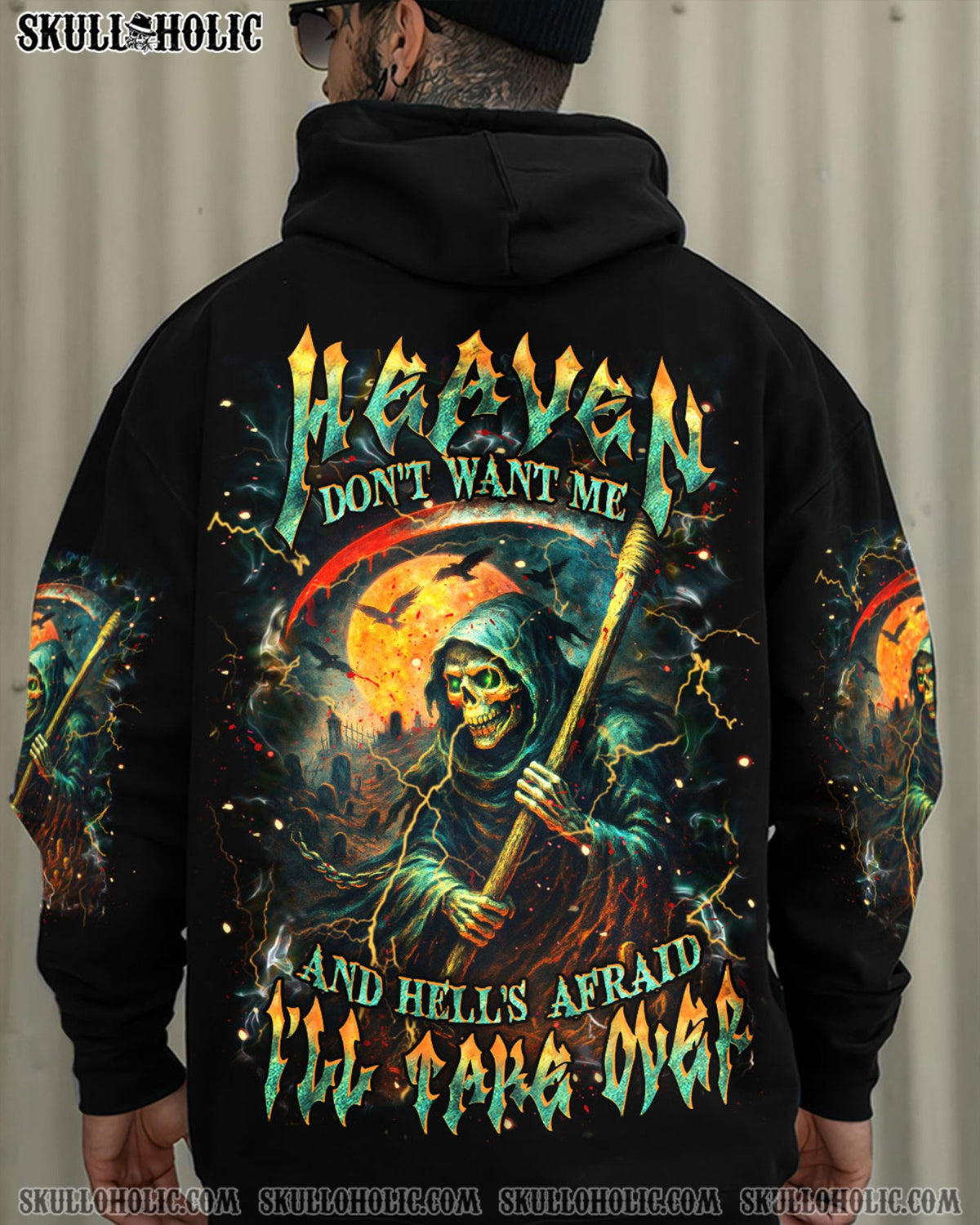 BLISSCORNERS HEAVEN DON'T WANT ME ALL OVER PRINT