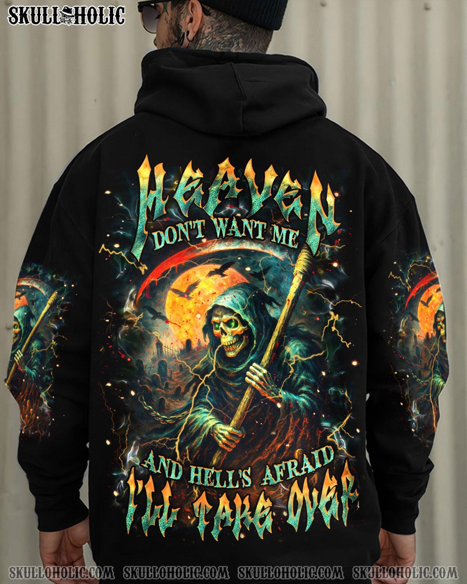 BLISSCORNERS HEAVEN DON'T WANT ME ALL OVER PRINT