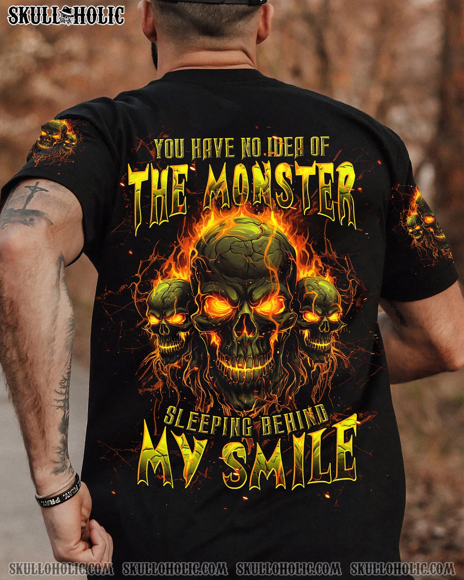 BLISSCORNERS THE MONSTER SLEEPING BEHIND MY SMILE ALL OVER PRINT