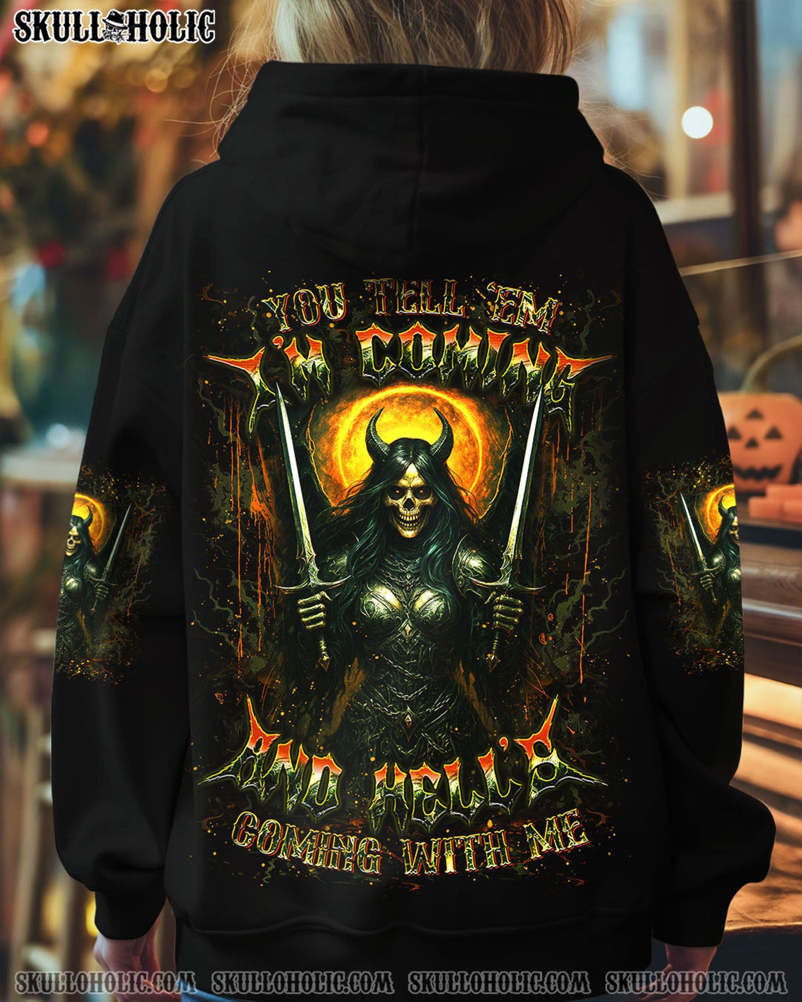 BLISSCORNERS HELL'S COMING WITH ME ALL OVER PRINT