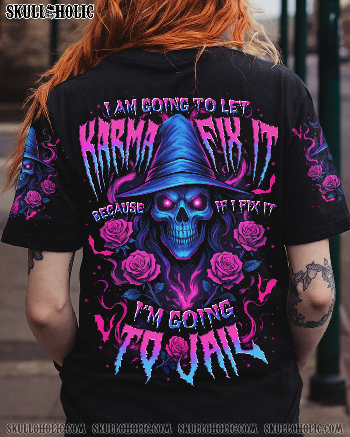 BLISSCORNERS I AM GOING TO LET KARMA FIX IT HALLOWEEN ALL OVER PRINT
