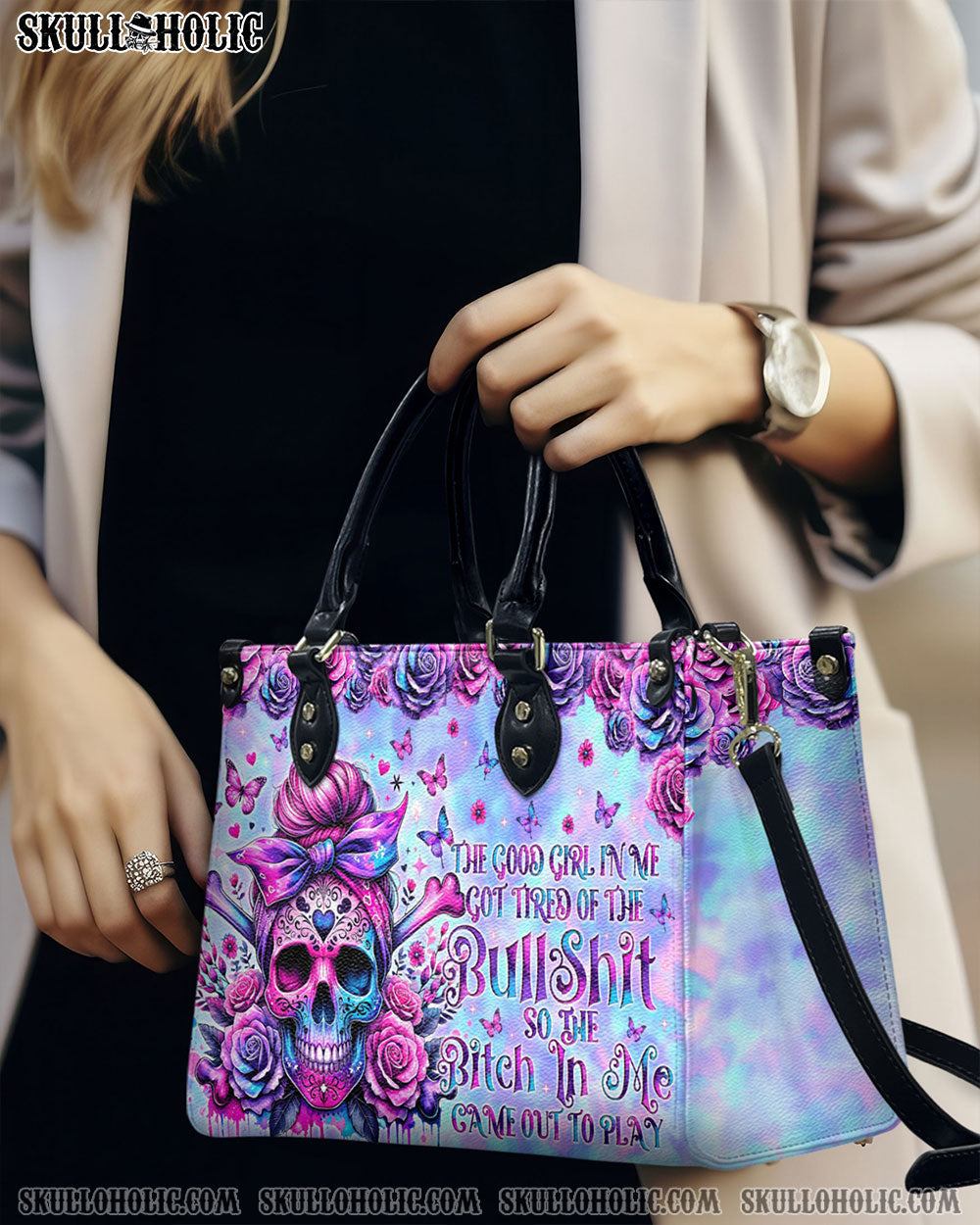 BLISSCORNERS THE GOOD GIRL IN ME LEATHER HANDBAG