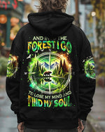 BLISSCORNERS AND INTO THE FOREST I GO BEAR COMPASS ALL OVER PRINT