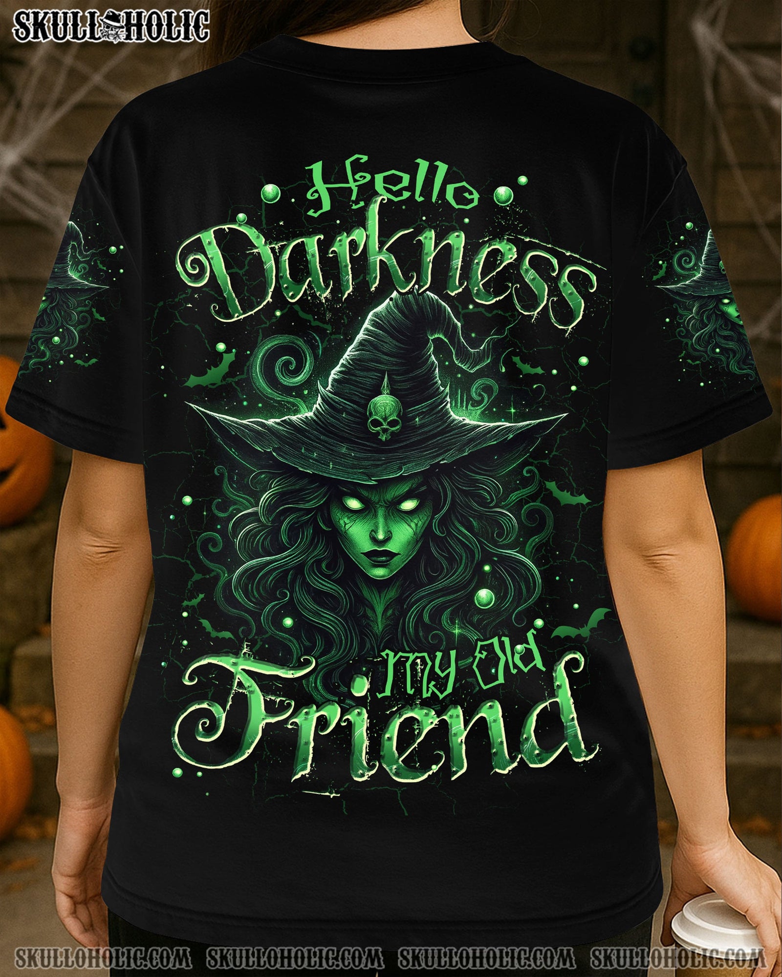 BLISSCORNERS HELLO DARKNESS HALLOWEEN WITCH ALL OVER PRINT