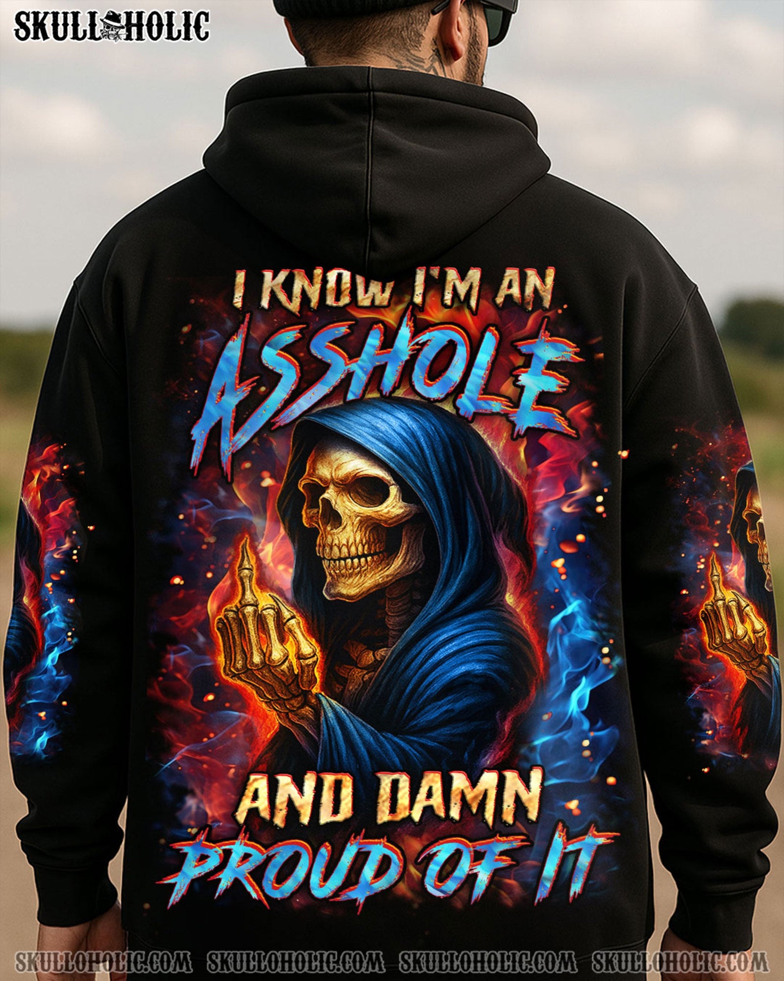 BLISSCORNERS I KNOW I'M AN A SKULL REAPER ALL OVER PRINT