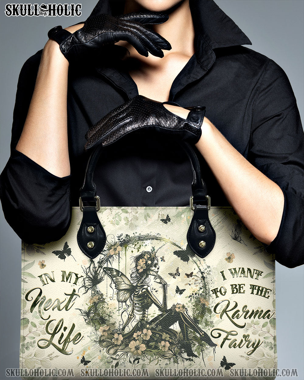 BLISSCORNERS KARMA FAIRY SKELETON LAD LEATHER HANDBAG