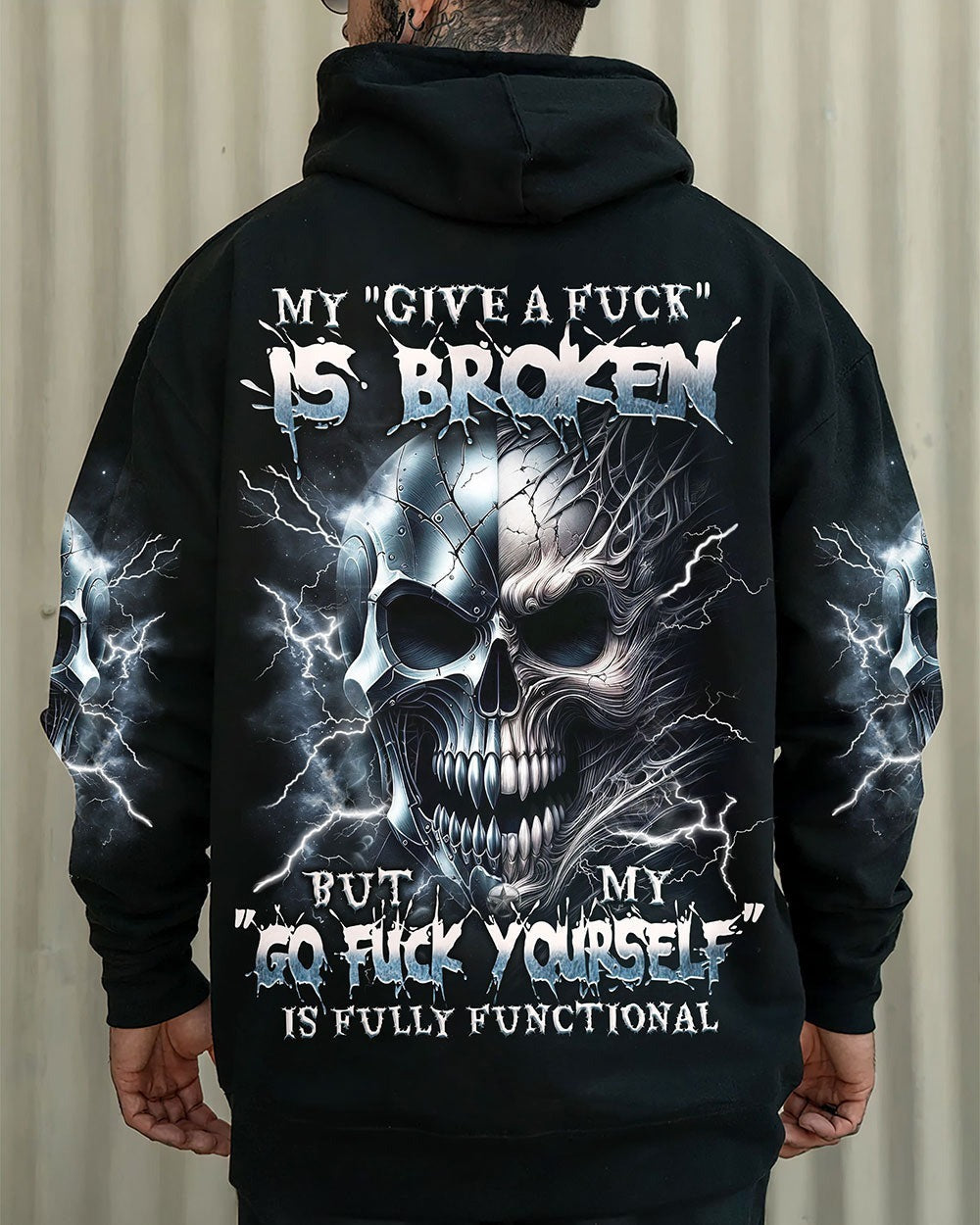 BLISSCORNERS MY GIVE A F IS BROKEN SKULL ALL OVER PRINT