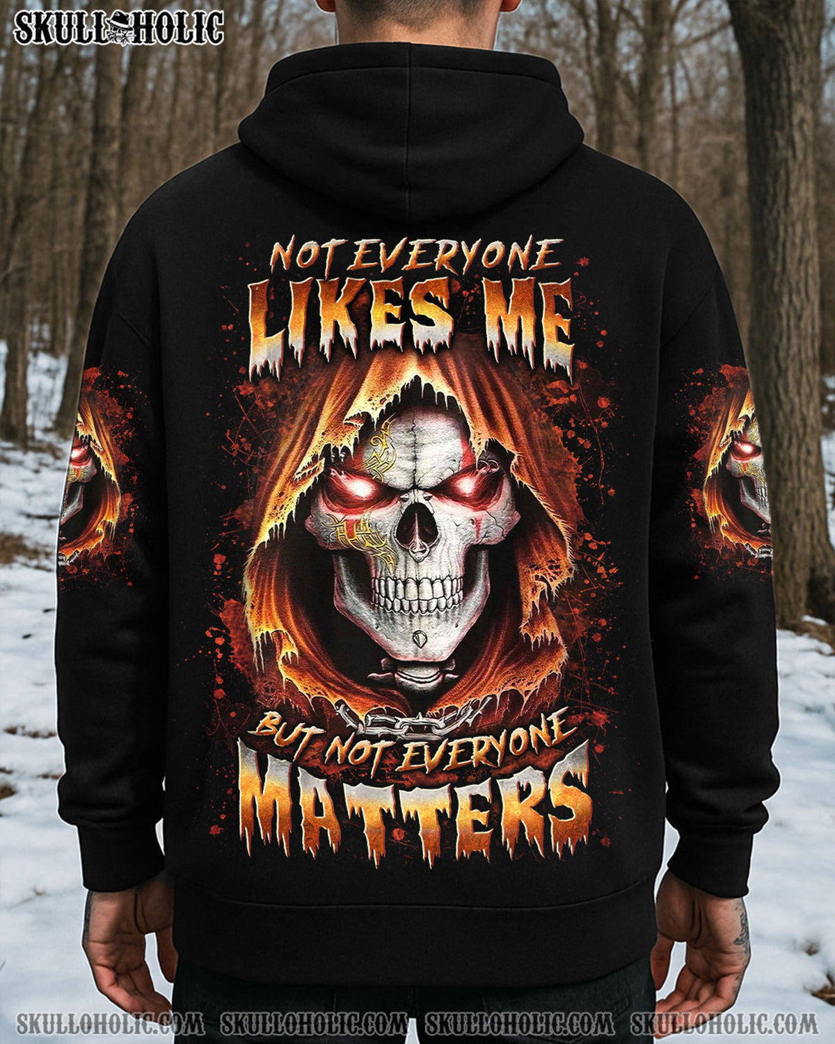 BLISSCORNERS NOT EVERYONE LIKES ME SKULL REAPER ALL OVER PRINT