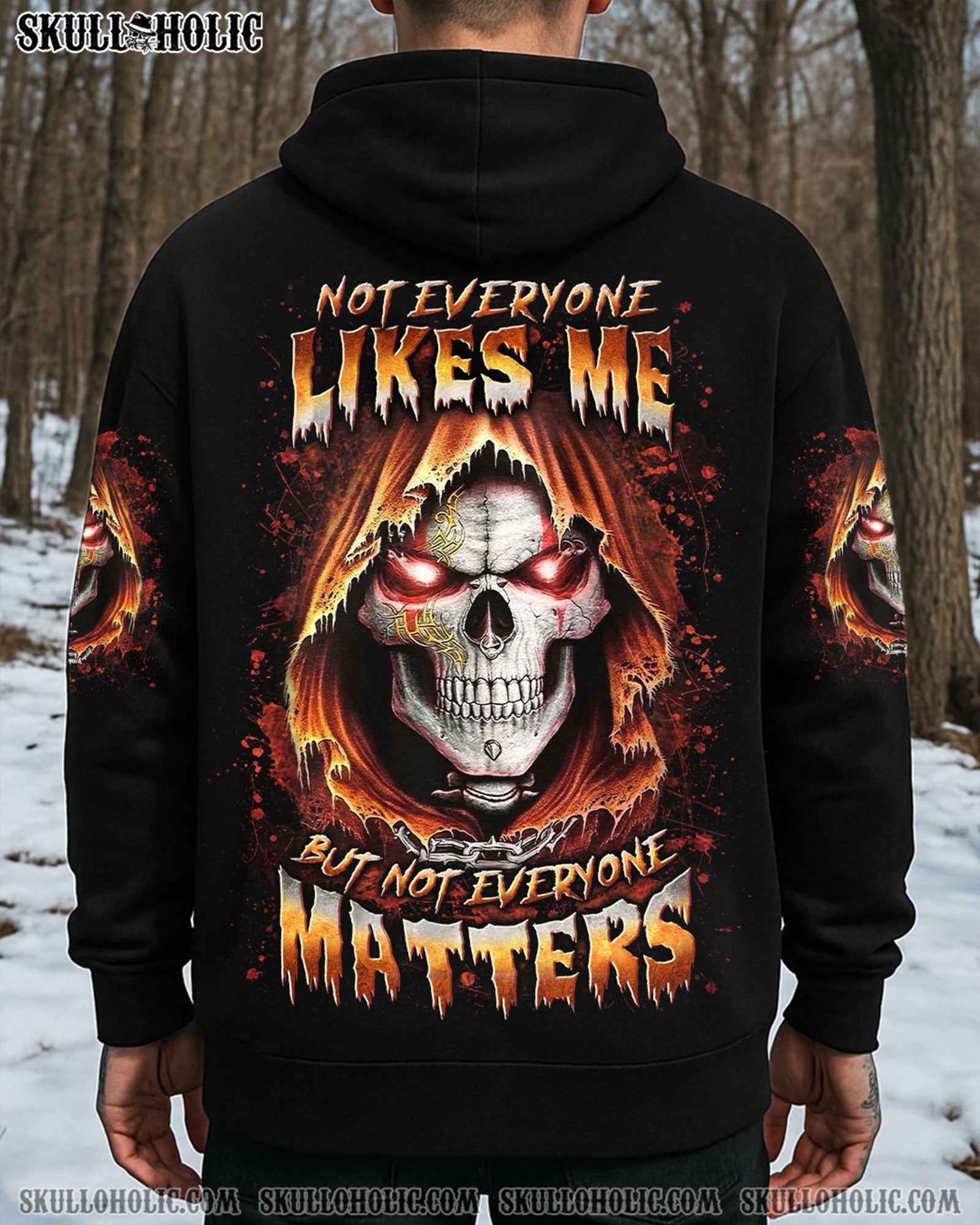 BLISSCORNERS NOT EVERYONE LIKES ME SKULL REAPER ALL OVER PRINT