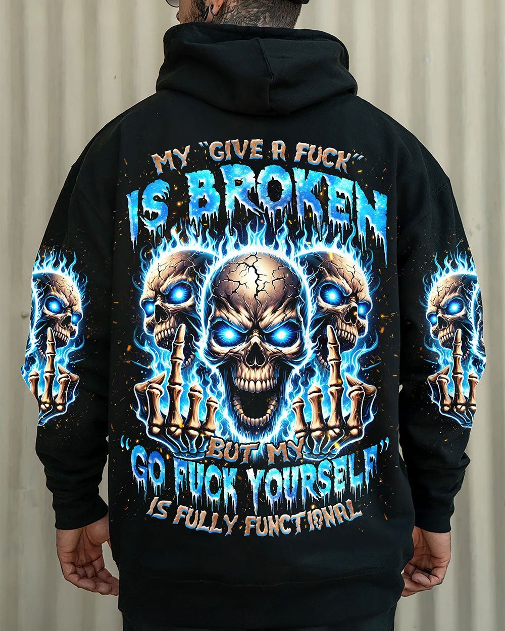 BLISSCORNERS MY GIVE A F IS BROKEN SKULL ALL OVER PRINT