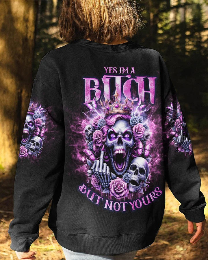 BLISSCORNERS BUT NOT YOURS SKULL QUEEN COUPLE ALL OVER PRINT