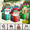 Christmas Gift Box - Dogs And Cats - Personalized Custom Gift Box Shaped Wood Christmas Ornament