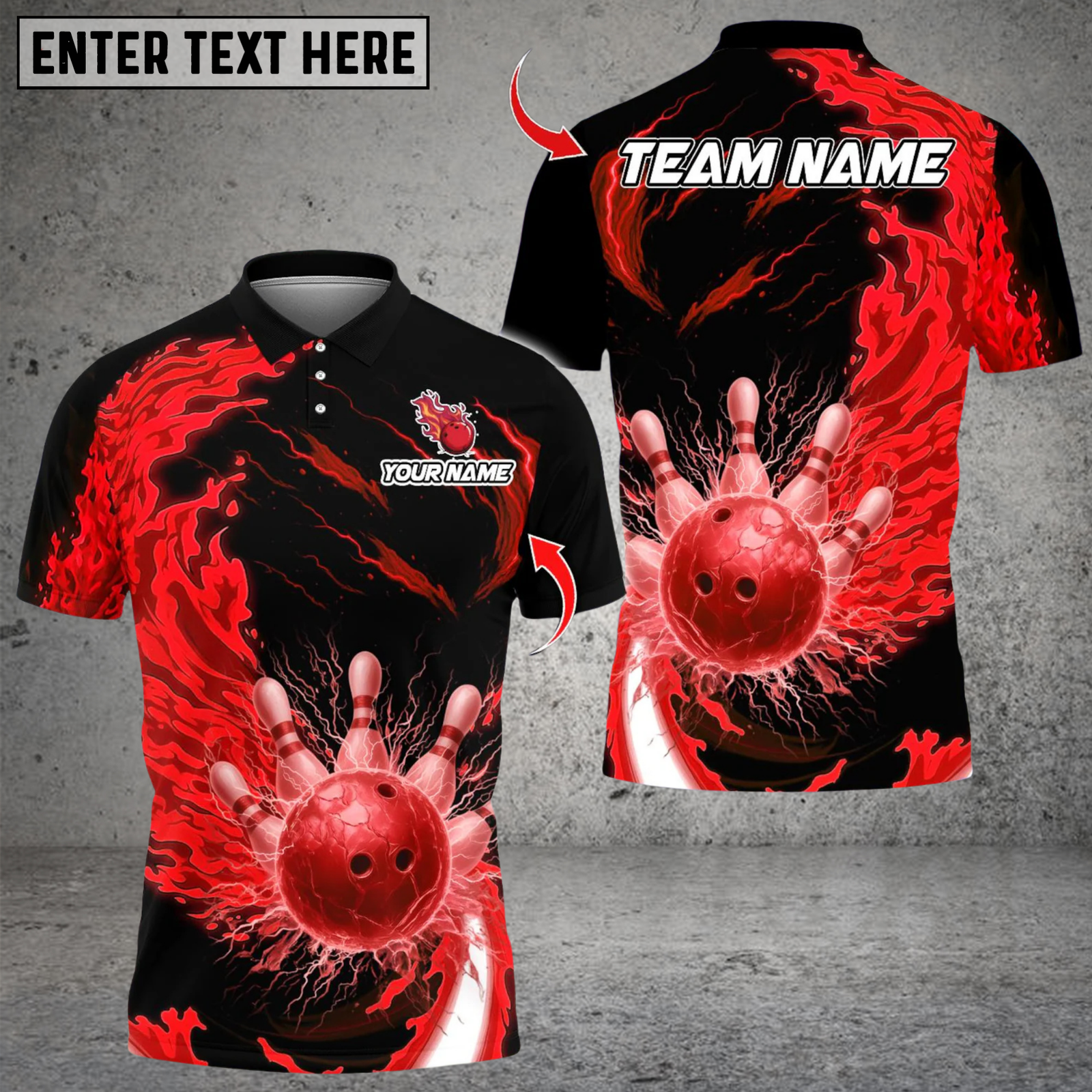 Blisscorners Bowling Ice Multicolor Customized Name, Team Name 3D Shirts