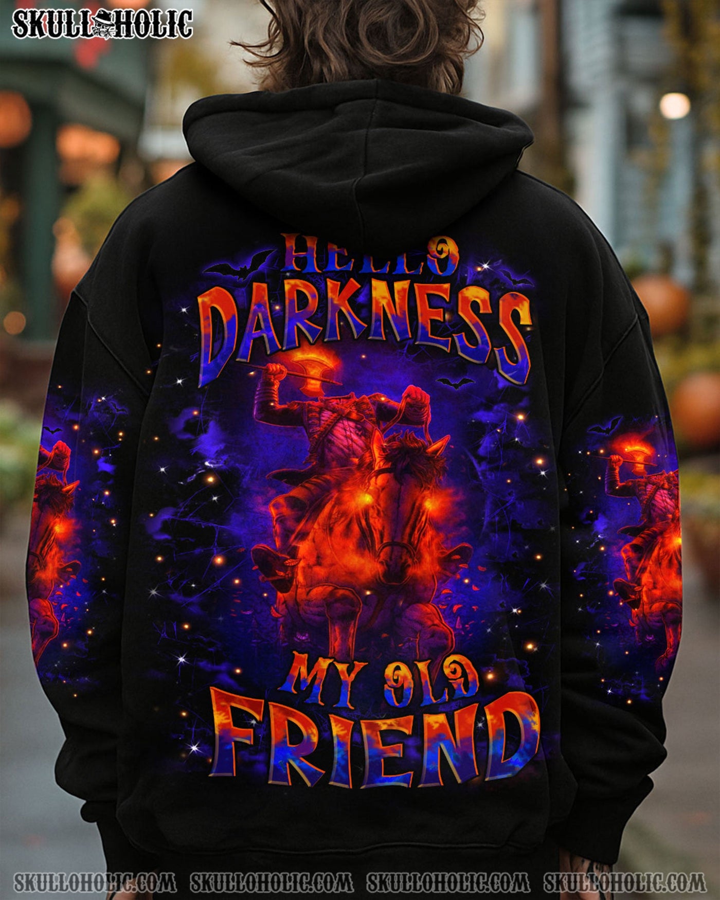 BLISSCORNERS HELLO DARKNESS MY OLD FRIEND HALLOWEEN ALL OVER PRINT