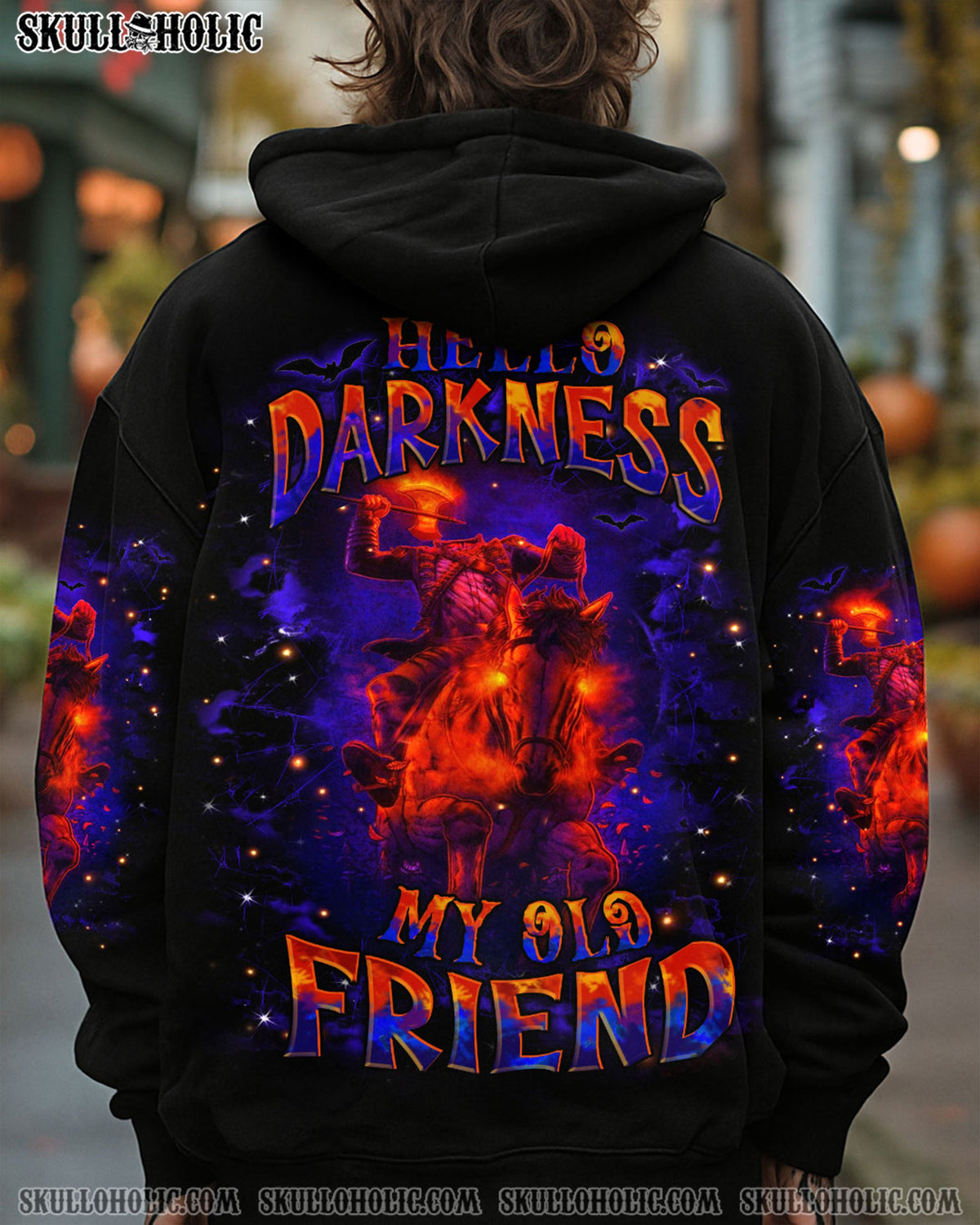 BLISSCORNERS HELLO DARKNESS MY OLD FRIEND HALLOWEEN ALL OVER PRINT
