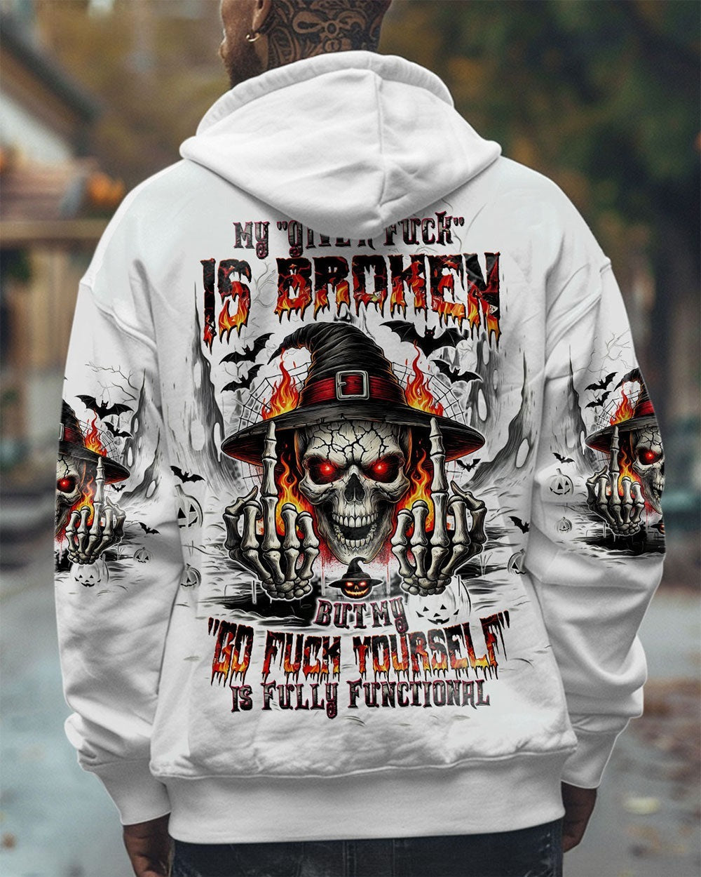 BLISSCORNERS MY GIVE A F IS BROKEN HALLOWEEN ALL OVER PRINT