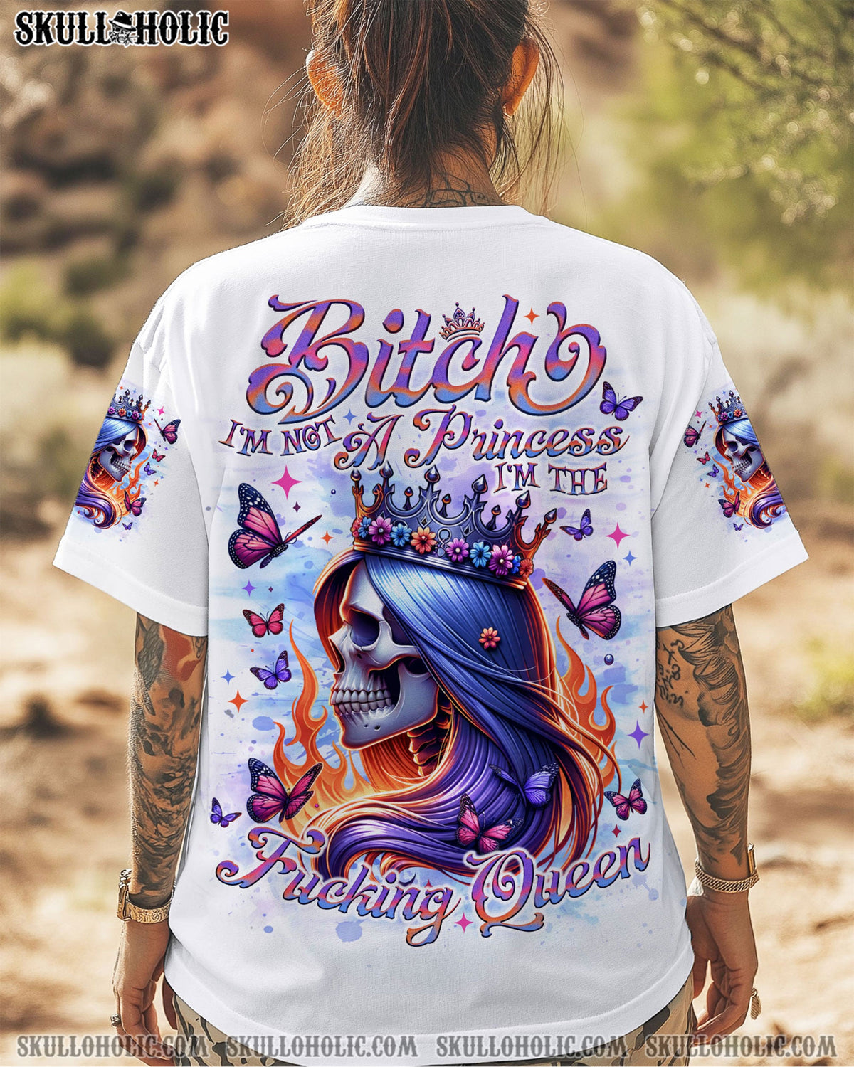 BLISSCORNERS I'M THE FKING QUEEN SKULL LADY ALL OVER PRINT