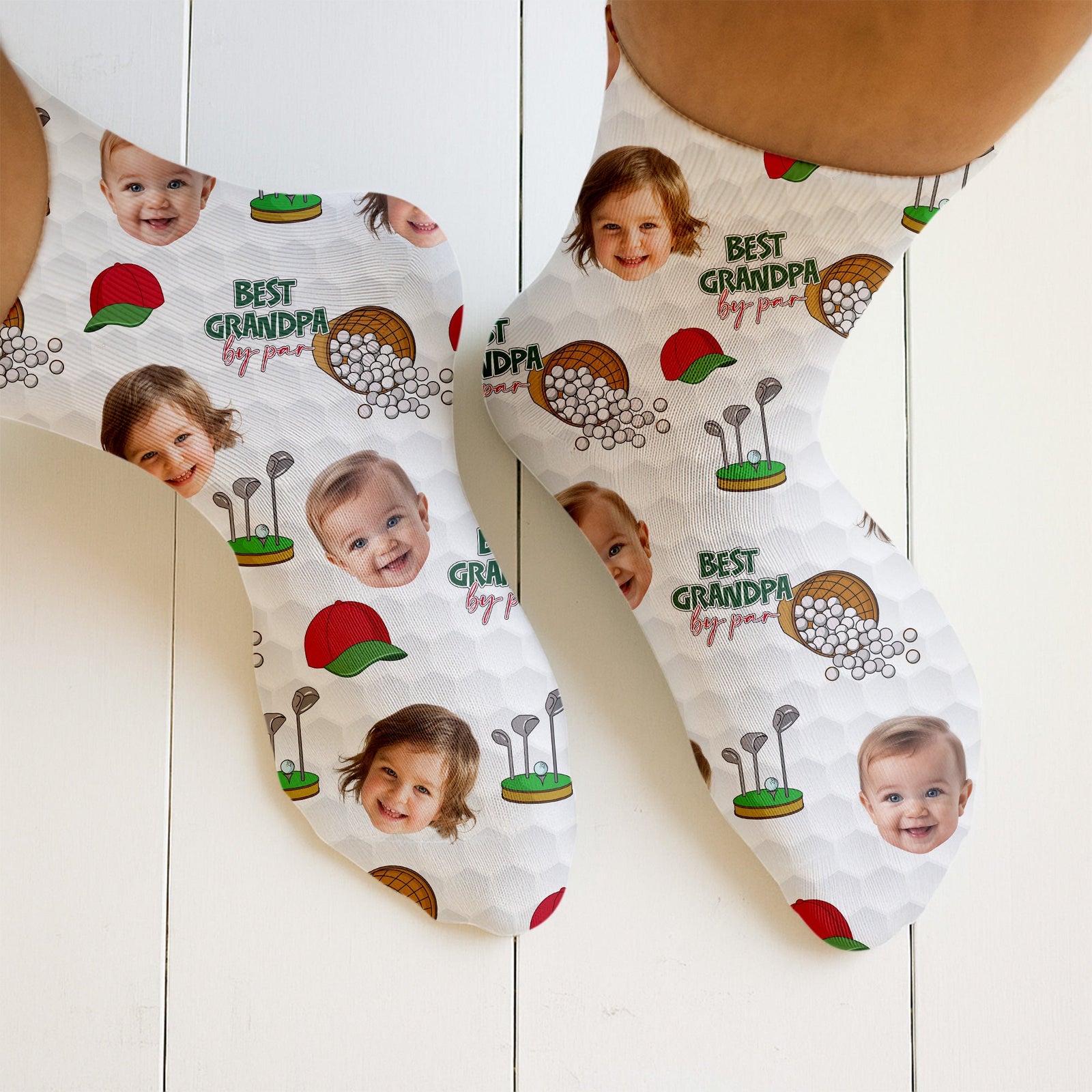 Blisscorners Best Dad By Par Socks, Custom Face Socks, Funny Golf Socks, Fun Socks For Men, Dad Golf GiftLM2611