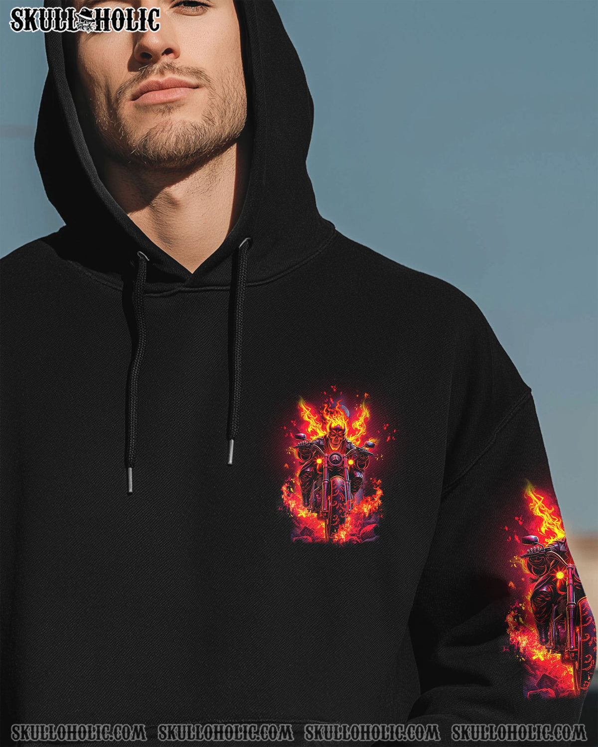 BLISSCORNERS TAKE IT OUT AND PLAY WITH IT BIKER SKULL ALL OVER PRINT