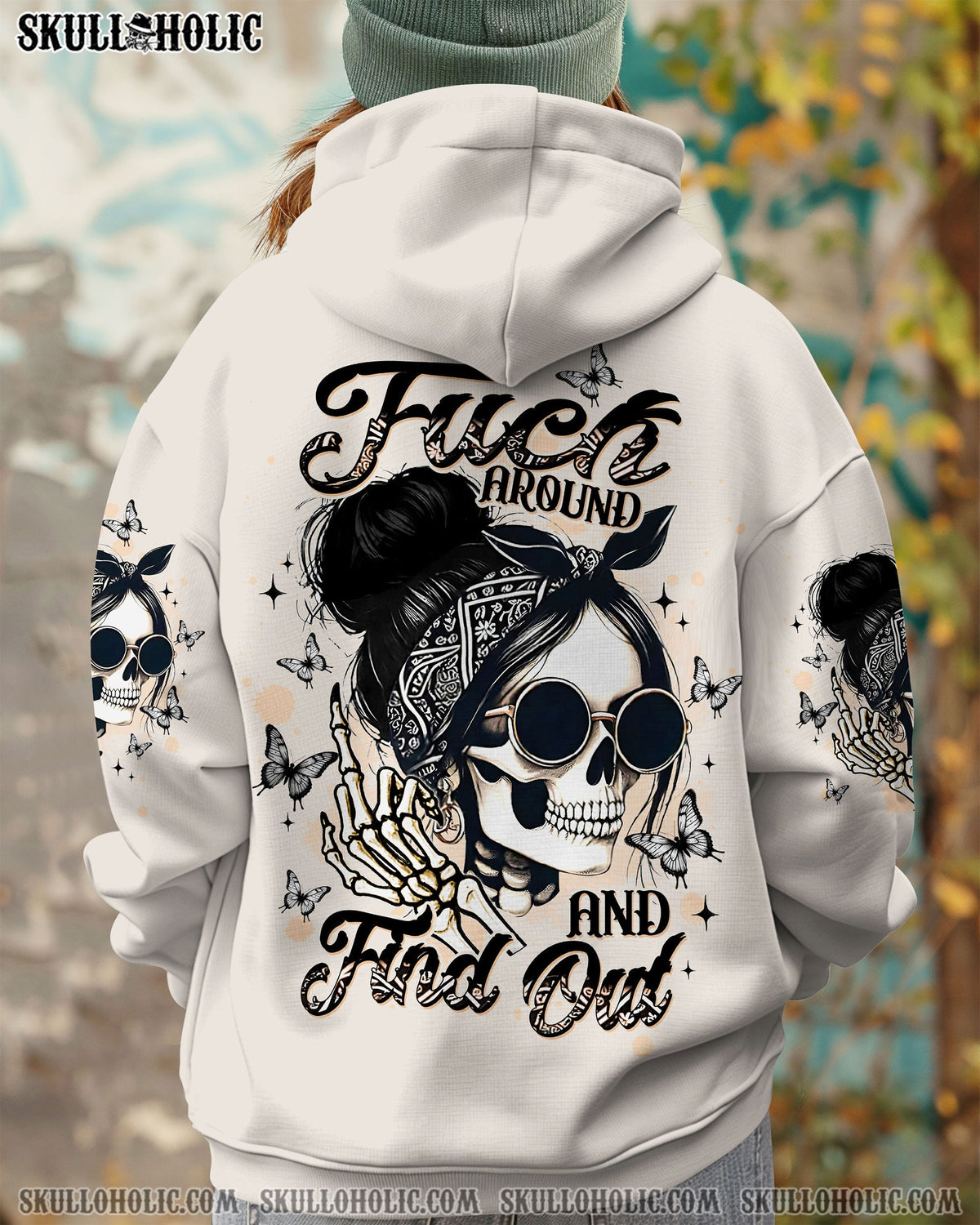 BLISSCORNERS YES I'M A B BUT NOT YOURS MESSY BUN ALL OVER PRINT