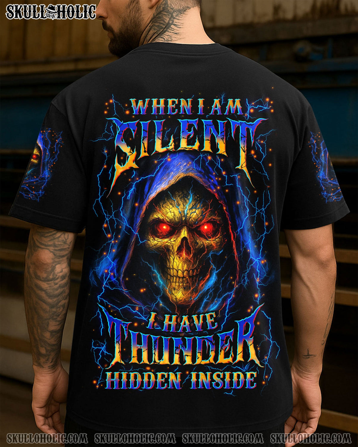 BLISSCORNERS WHEN I AM SILENT I HAVE THUNDER HIDDEN INSIDE ALL OVER PRINT