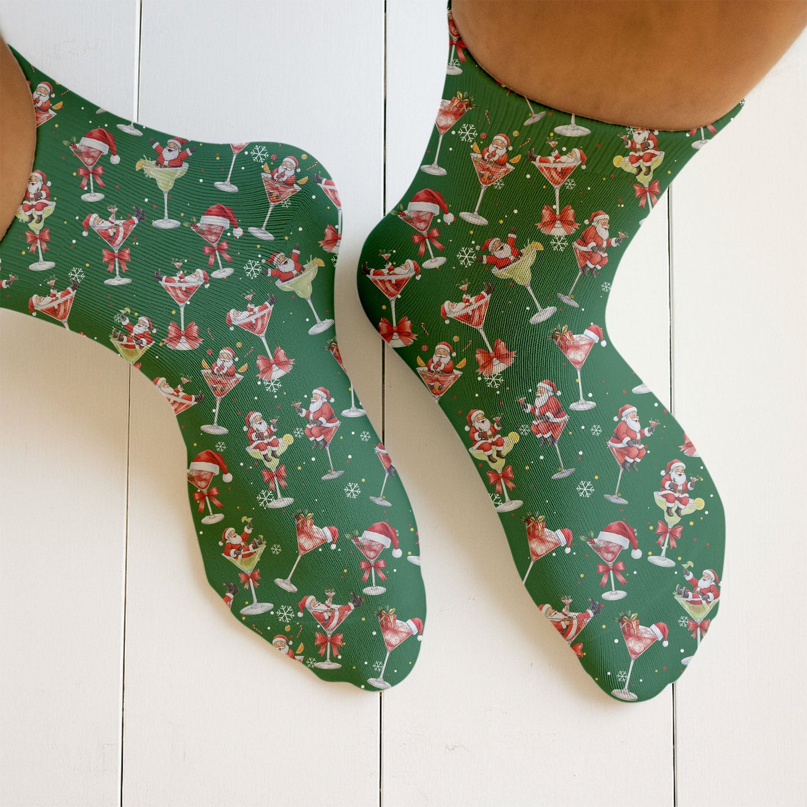 Blisscorners Santa Claus Margarita Christmas Golf Golf Socks, Christmas Golf Gift, Cool Golf GiftLM2611