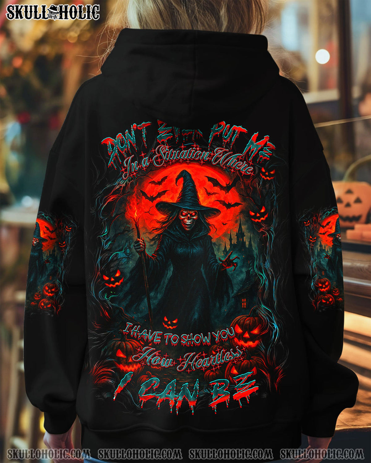 BLISSCORNERS HOW HEARTLESS I CAN BE WITCH HALLOWEEN ALL OVER PRINT