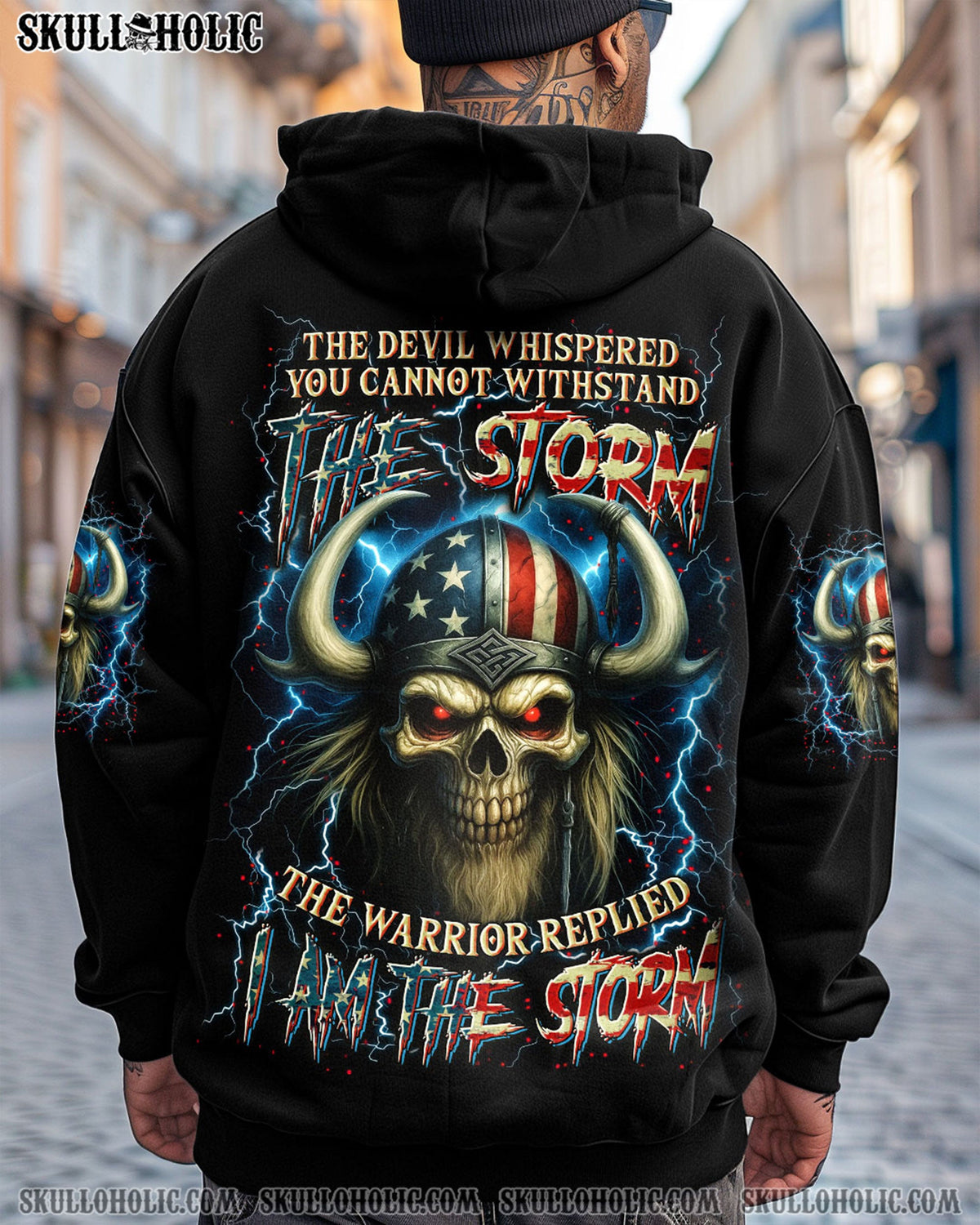 BLISSCORNERS I AM THE STORM SKULL WARRIOR ALL OVER PRINT