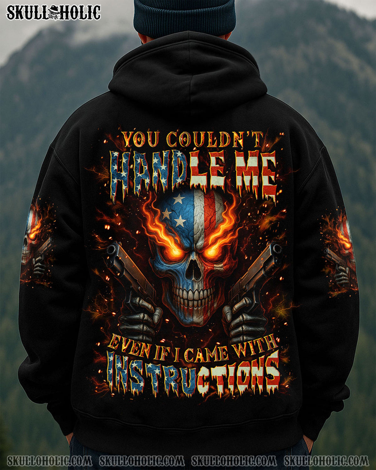 BLISSCORNERS YOU COULDN'T HANDLE ME SKULL ALL OVER PRINT