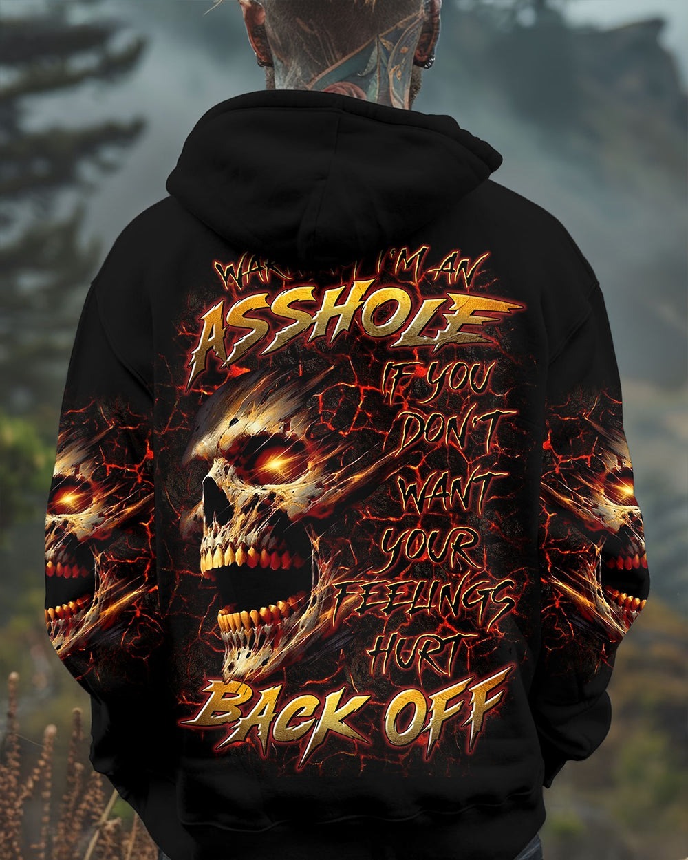 BLISSCORNERS WARNING I'M AN A MAD SKULL ALL OVER PRINT