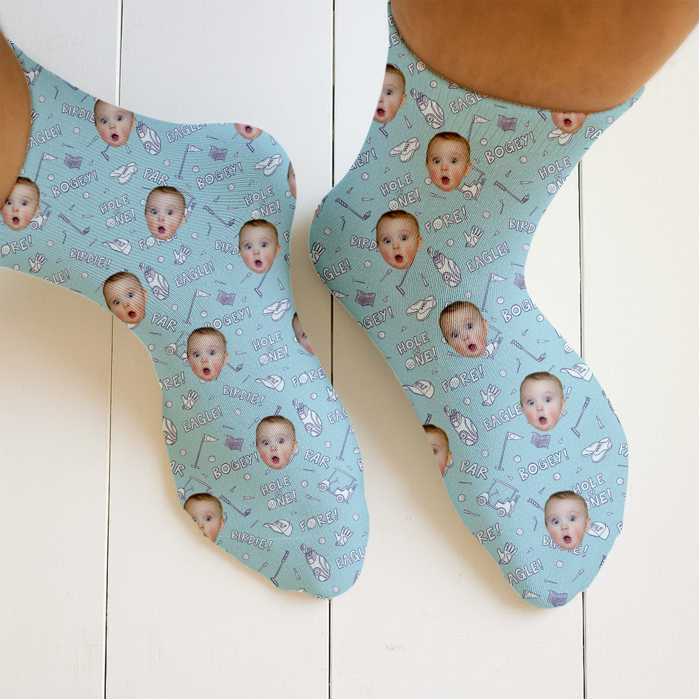 Blisscorners Socks With Faces, Fun Socks For Men, Golf Socks For Dad, Christmas Golf GiftLM2611