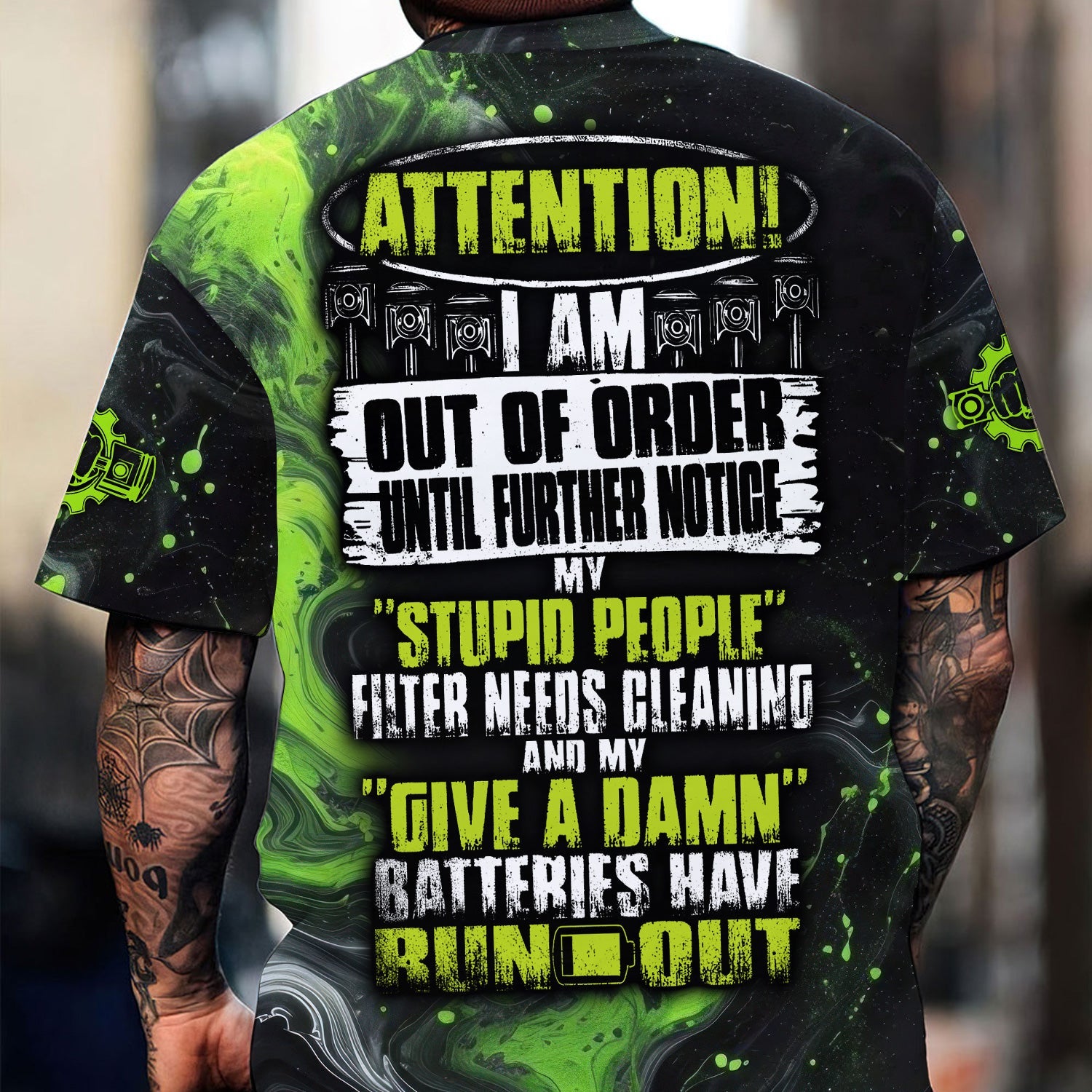 Blisscorners Custom Name Vintage Mechanic Shirt Attention I Am Out Of Order Until Further Notice T Shirt