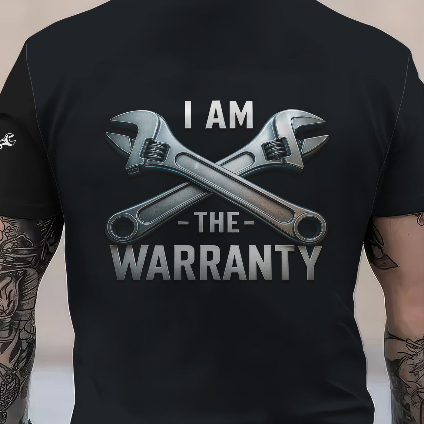 Blisscorners Personalized Mechanic Shirt, I Am Warranty, Skull Funny Design, Gift For Men