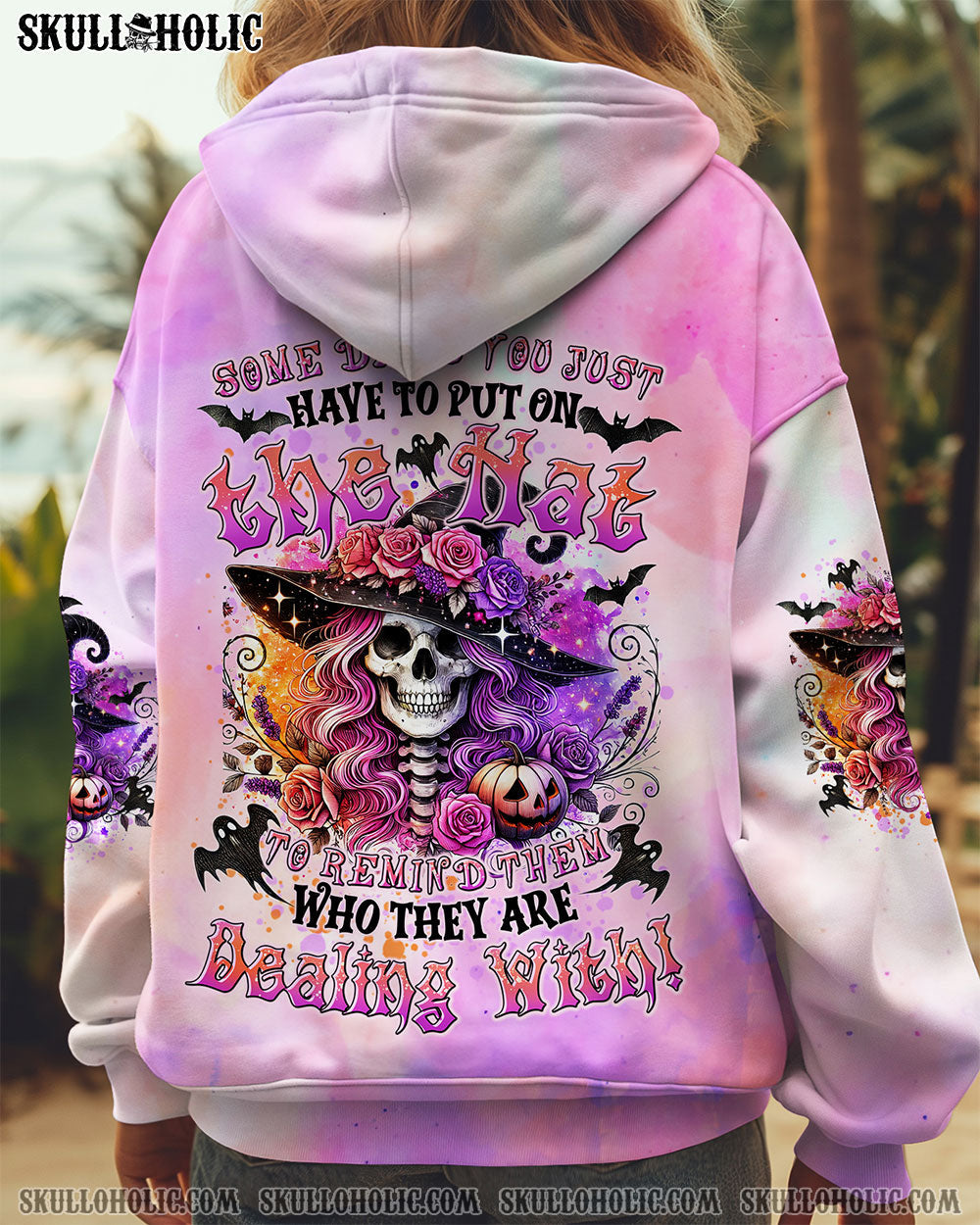 BLISSCORNERS SOME DAYS YOU JUST HAVE TO PUT ON THE HAT WITCH HALLOWEEN ALL OVER PRINT