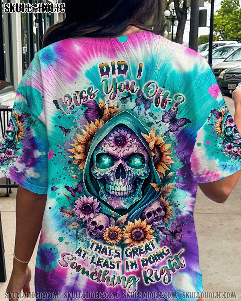 BLISSCORNERS DID I PISS YOU OFF SKULL TIE DYE ALL OVER PRINT