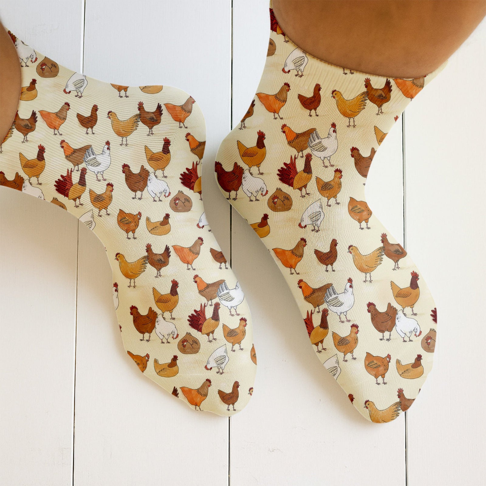 Blisscorners Funny Chicken Family Golf Socks, Golf Socks For Men, Chicken Lover Gifts, Fun Socks, Christmas Golf GiftLM2611
