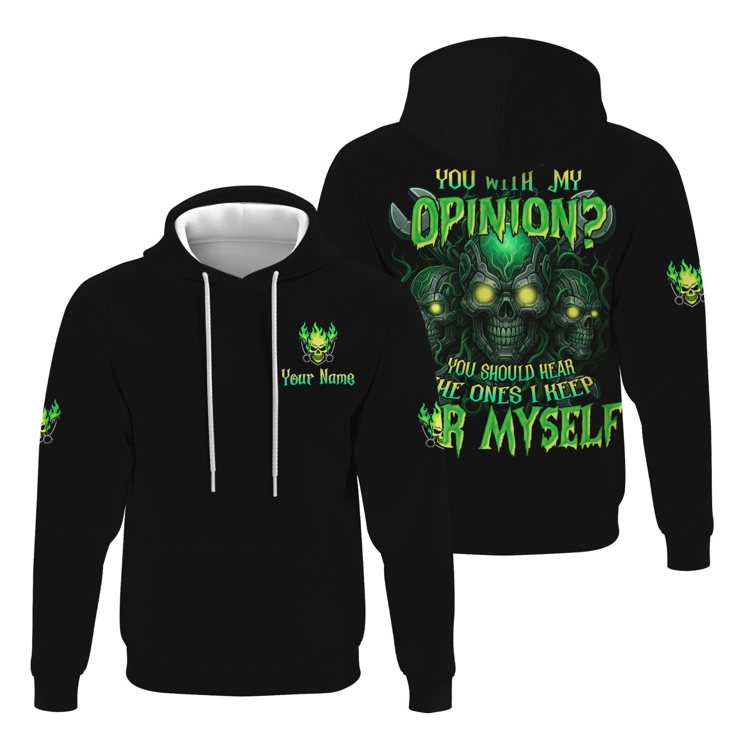 Blisscorners Custom Name Skull Wrench Mechanic T Shirt I Offended You With My Opinion Mechanic Hoodie Jacket Printed T Shirt
