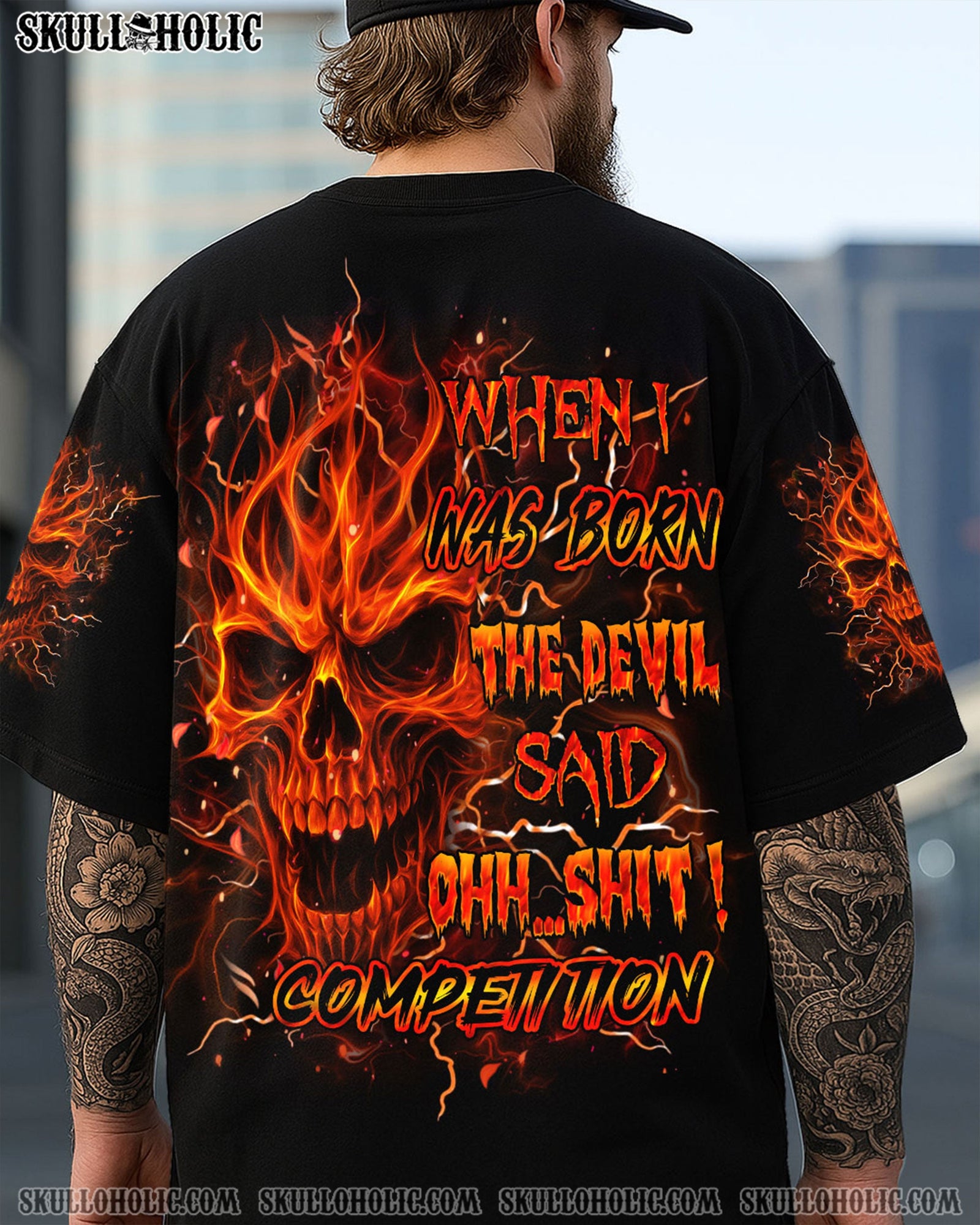 BLISSCORNERS WHEN I WAS BORN SKULL ALL OVER PRINT
