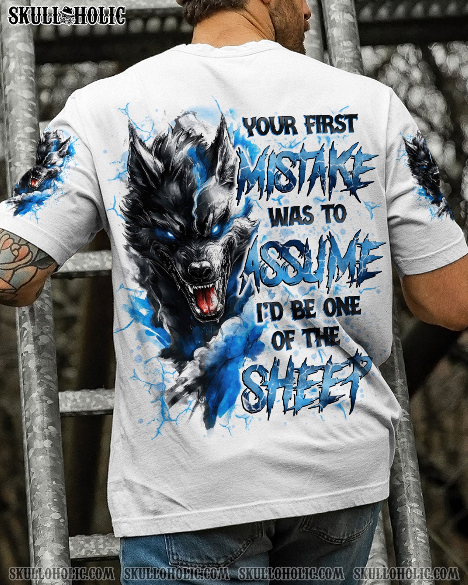 BLISSCORNERS YOUR FIRST MISTAKE WOLF SKULL ALL OVER PRINT