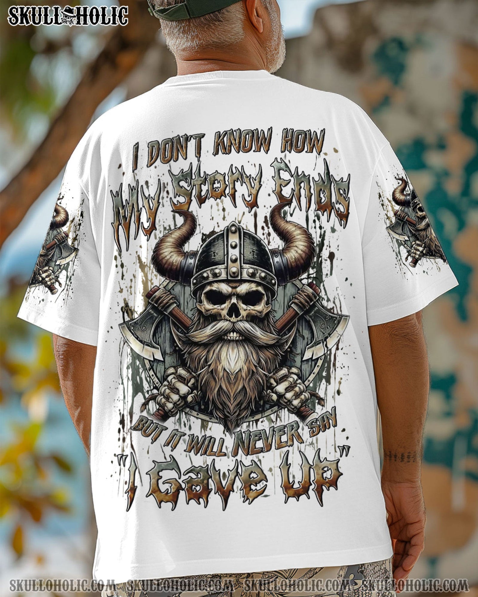 BLISSCORNERS I DON'T KNOW HOW MY STORY ENDS VIKING SKULL ALL OVER PRINT